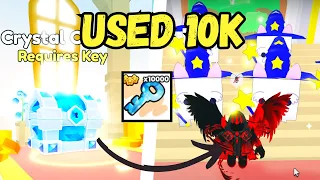 i open 10k crystal keys and get this in Pet Simulator 99...