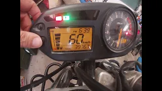 How to turn on/off honda transalp 700 hiss indicator.