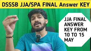 Dsssb JJA/SPA/PA Final answer key |dsssb jja result 2024 dsssb|JJA/LDC/JSA/ WARDER Exam date #dsssb