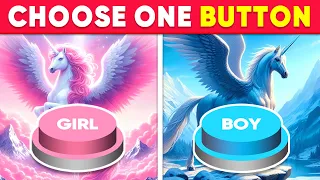 Choose One Button! 🔵🔴 BOY or GIRL Edition | Quiz Kingdom