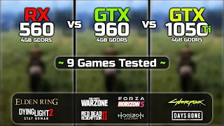 RX 560 vs GTX 960 4GB vs GTX 1050 Ti | 9 Games Tested