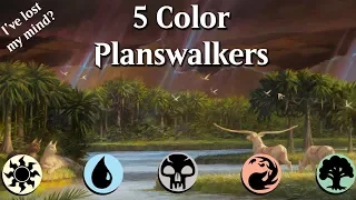 MTG Arena Beta | Five Color Planeswalkers DeckTech & Gameplay [Why?]