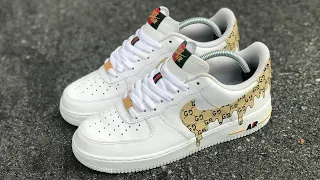 CUSTOM Gucci Air Force 1 - FULL Tutorial