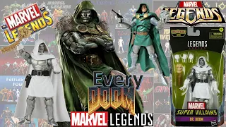 *see newer video* Every Marvel Legends Dr. Doom Toybiz and Hasbro Comparison Fantastic Four Bad Guys