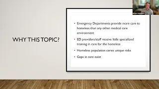 Homeless in the ED: Partnerships to Improve Care, Pt. 1