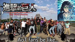 Attack on Titan fans be like... [If I lose it all ...]