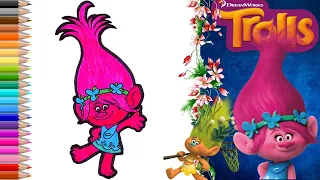 How to draw Poppy from The Trolls / Drawing for Kids