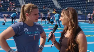 2018 Dubai CrossFit Championship - Day 3 Event 4 Interview Laura Horvath