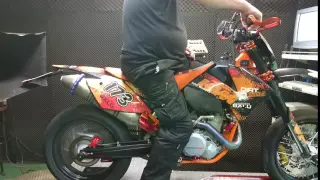 KTM 525 EXC Backfire ,Knallen, Feuer