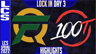 FLY vs 100 Highlights | LCS Lock In Day 3 | FlyQuest vs 100 Hundreds Thieves