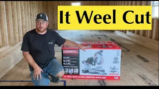 It Weel Cut I  TOOL REVIEW  I HARBOR FREIGHT MITER SAW  I  ADMIRAL SLIDING COMPOUND MITER SAW REVIEW