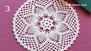 CROCHET How to crochet doily #5  EASY Tutorial Part 3, 9  - 10 round