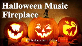 Halloween Music and Fireplace Sounds   Halloween Ambience Background