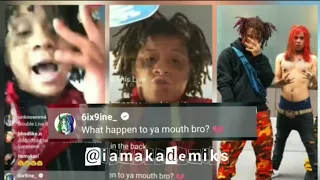 Tekashi69 joins Trippie Redd IG live and Trippie goes off and exposes him