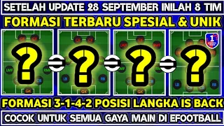 WOW !! INILAH 8 FORMASI TERBARU SPESIAL & UNIK DI EFOOTBALL 2024 SETELAH UPDATE 28 SEPTEMBER