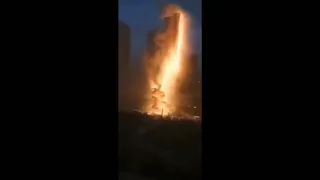 lightning hits power lines