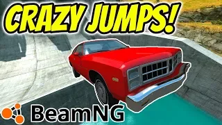 BeamNG Drive Jump Challenge CRASHES! | BeamNG Drive Gameplay