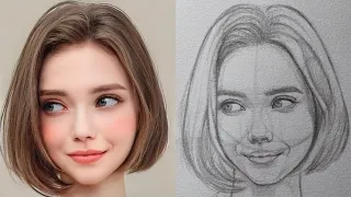 loomis face drawing tutorial | draw a girl's face from front #tutorial #artwork #drawing
