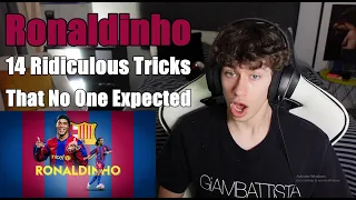 First time watching Ronaldinho | Ronaldinho: 14 Ridiculous Tricks That No One Expected | Reaction