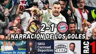 REMONTADA REAL MADRID 2-1 BAYERN | ASÍ LO NARRARON COPE, RAC1, CADENA SER Y ONDA CERO