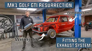 Fitting The Exhaust & Other Parts! 1983 Mk1 Golf GTI Restoration 1.8 20v t Engine Swap