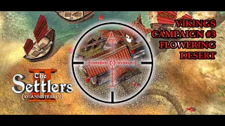 The Settlers II (2) 10th Anniversary Edition Viking Campaign Level 3 Walkthru FLOWERING DESERT