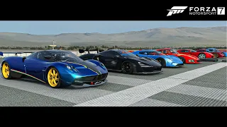 Forza Motorsports 7 - Top 14 Fastest Cars Drag Race (Tuning)