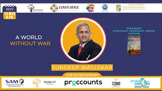 Sundeep Waslekar Author a World Without War in conversation with Talkshow Host Sampath K Iyengar