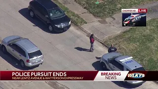 Police pursuit ends south of the Watterson