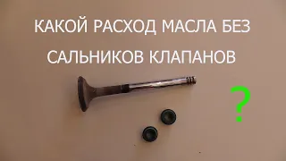 работа мотора без сальников клапанов , расход масла