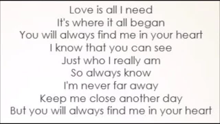 Smurfs 3 - Shaley Scott - You Will Always Find Me In Your Heart (Lyrics)