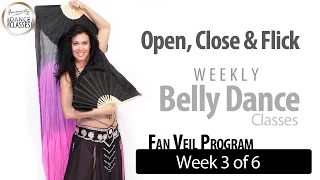 How to Belly Dance with Fan Veil: Open, Close & Flick