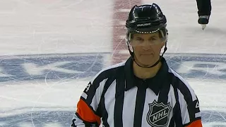 NHL referee Wes McCauley makes you wait for the video review call