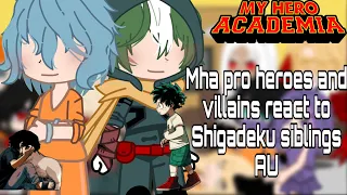 Mha Pro Heroes and villains react to Shigadeku siblings AU [] by cxkelover! [] Enjoy❤️ []