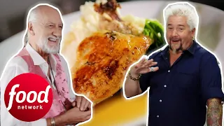 Guy Eats A Delicious Chicken Made From Mick Fleetwood's Mum's Recipe! | Diners, Drive-Ins & Dives