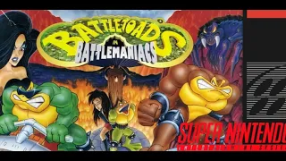 Battletoads in Battlemaniacs NO DAMAGE (SNES, Super Nintendo)