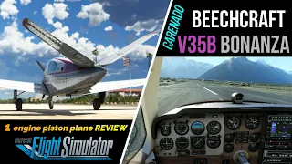 MSFS2020 • new Bonanza V35B "V-tail" • by Carenado • обзор самолёта • $$$ payware plane review • L1P