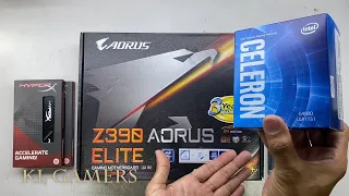 intel CELERON G4900 GIGABYTE Z390 AORUS ELITE  Kingston Hyper X Crucial P1 SSD Desktop Build 2020