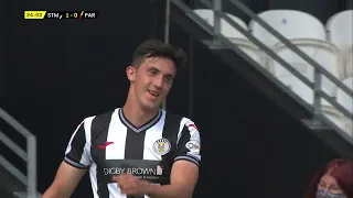 St Mirren's Jamie McGrath scores a penalty against Partick Thistle in Premier Sports Cup