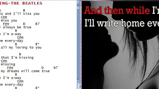 GUITAR BACKING TRACK  W/chords and lyrics-ALL MY LOVING-BEATLES