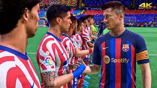 FIFA 23 | Barcelona Vs Atletico Madrid Ft. Lewandowski, Kessie, Christensen, | 4K Gameplay