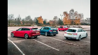 Jaguar XF Sportbrake vs BMW 5 Series Touring vs Audi A6 Avant vs Volvo V90