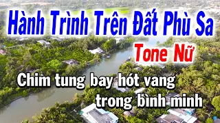 Karaoke Hành Trình Trên Đất Phù Sa Tone Nữ Nhạc Sống Cha Cha | Tuyết Nhi