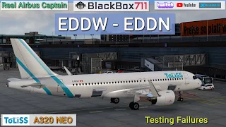 Airline Captain | XP12 Toliss A320NEO | Bremen/EDDW to Nürnberg/EDDN | Testing Failures