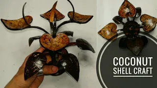 Coconut flower vase | How to make coconut shell flower | Easy making ideas | master ideas