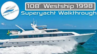 108ft Superyacht | Under $2M | VIP Tour Miami | 5 Stateroom + 2 Crew | Jetskis, Tender, Paddleboard