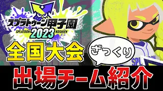 全国大会がちょっと面白くなる！スプラ甲子園2023全国出場チームざっくり紹介【X3000/スプラトゥーン3】