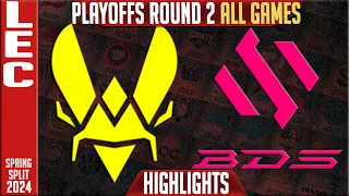 VIT vs BDS Highlights ALL GAMES | LEC Spring Playoffs 2024 Upper R2 | Team Vitality vs Team BDS