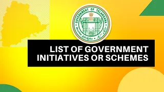 Telangana Government Initiatives || Telangana government Schemes