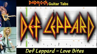 Love Bites - Def Leppard - Guitar + Bass TABS Lesson